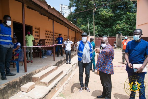 President Akufo-Addo Tours Voter Registration Centres In Accra