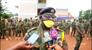 Covid-19: Ghana Army and Zoomlion Disinfects Markets Centers in the Bono Region.