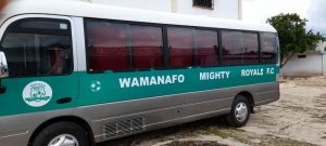 Wamanafo Mighty Royals Receive A New Bus From Us-based Partners
