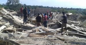 E/R: Church Members Trapped Under Collapse Building At Akyem Batabi