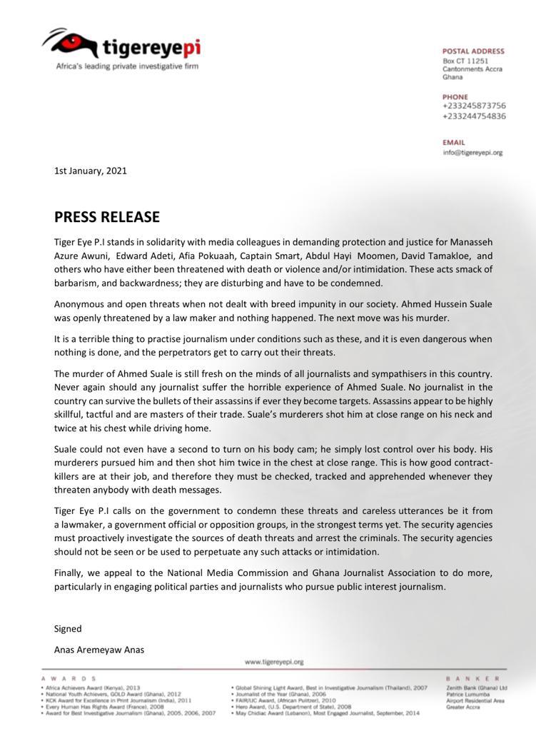 Anas media threat statement