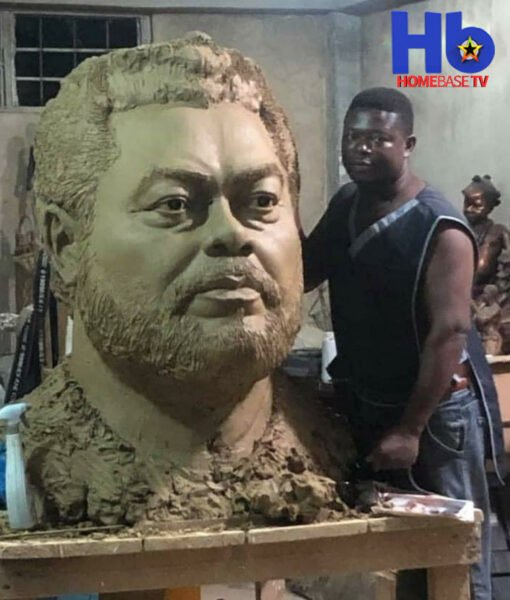 A Sculpture Of The Late JJ Rawlings Is Trending On The Internet