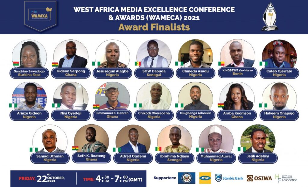 WAMECA2021 Finalists: Journalists from Ghana's Multimedia Group lead with 4 nominations 1 WAMECA 2021 finalists 04 1068x650 1
