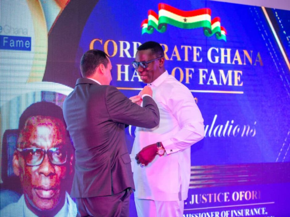 commissioner of insurance dr justice ofori inducted into the corporate hall of fame scaled