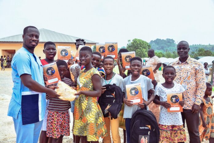 two schools in savelugu receive books from world vision