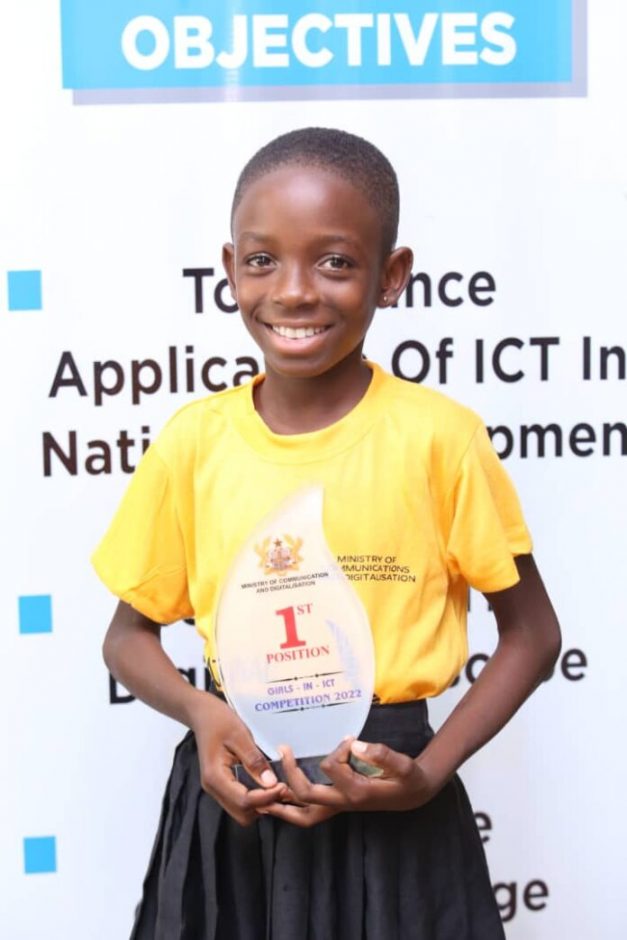 11-year-old Princess Kumi receives best ICT student award for Bono East 1 11 year old princess kumi receives best ict student award for bono east scaled