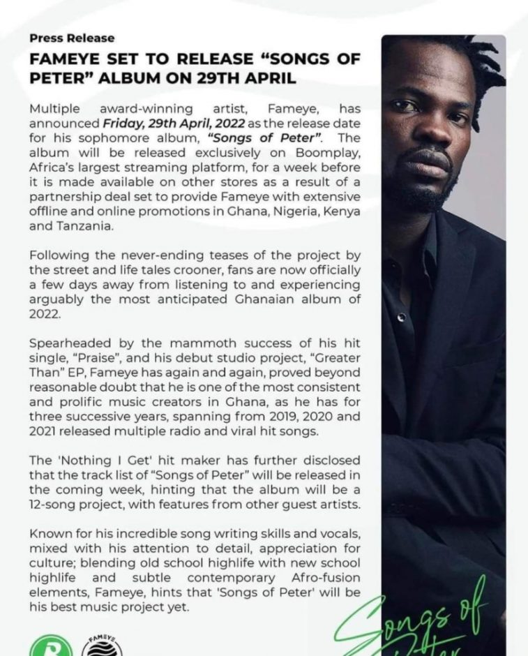 fameye to release songs of peter album on april 29 scaled