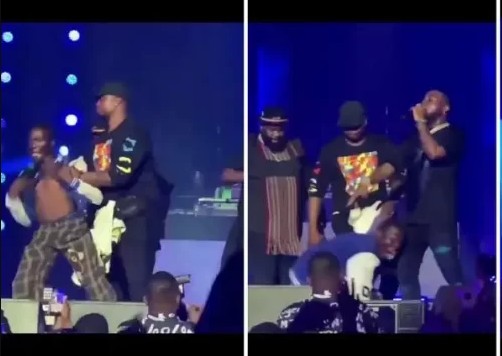 fan thrown off stage for interrupting davido rick ross performance