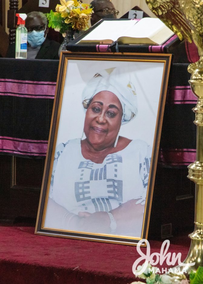 mahama attends one week commemoration service for late emily akuffo scaled
