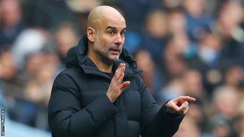 pep guardiola manchester city boss on title race with liverpool