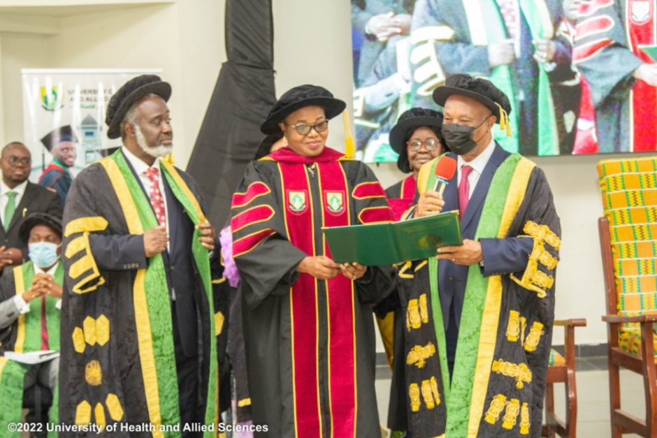 UHAS confers honorary doctorate degree on Prof Margaret Gyapong 1 uhas confers honorary doctorate degree on prof margaret gyapong scaled