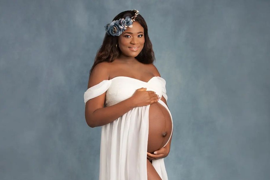 christabel ekeh shows off baby bump to mark mothers day