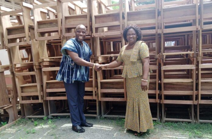 Hohoe DCE Presents Desks To Education Directorate 1 hohoe dce presents desks to education directorate