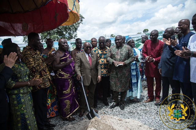 president cuts sod for university of engineering and agricultural sciences