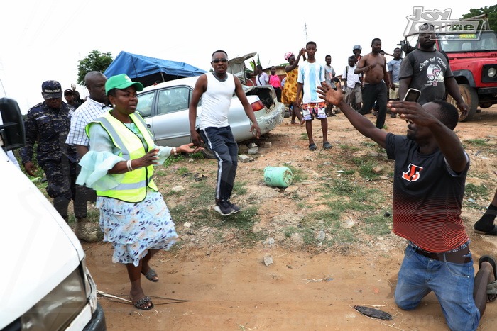 Squatters in Bawaleshie express their anger to the media