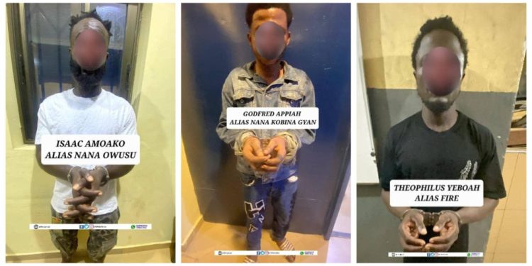 3 arrested for brandishing weapons in viral video 4 weapons retrieved