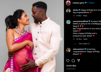 Actor Mawuli Gavor and wife expecting first child