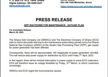 Atuabo gas shutdown: ECG to issue load shedding timetable on March 31