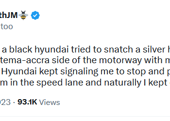 Bridget Otoo’s horrifying story of how her car was nearly snatched on Tema motorway