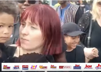 Christian Atsu’s wife breaks down reading tribute at burial service