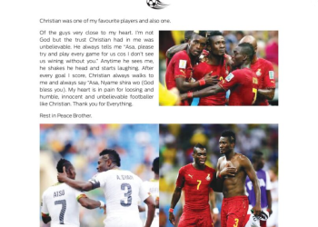 “My heart is in pain” – Asamoah Gyan’s touching tribute to Christian Atsu