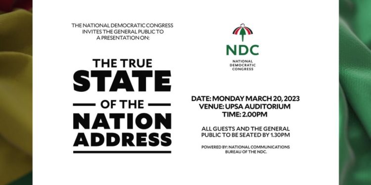 ndc set to deliver true state of nation address on monday