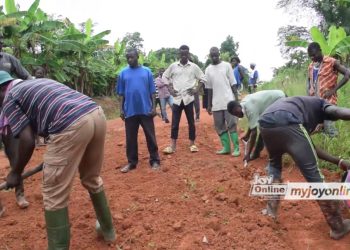 14 communities engage in communal labour to fix road after MP failed to honour promise