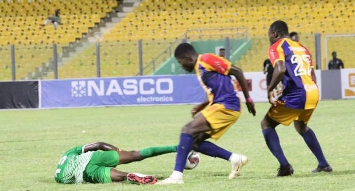 accra hearts of oak secured 2 0 win over king faisal