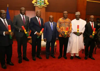 Akufo-Addo swears in 5 new Ministers and a deputy