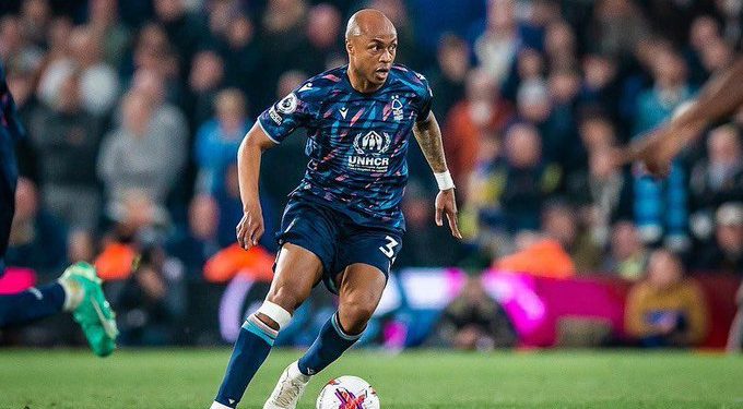 andre ayew makes injury return in nottingham forest defeat
