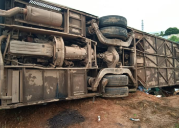 Bus transporting SHS students crashes on Kasoa-Cape Coast highway