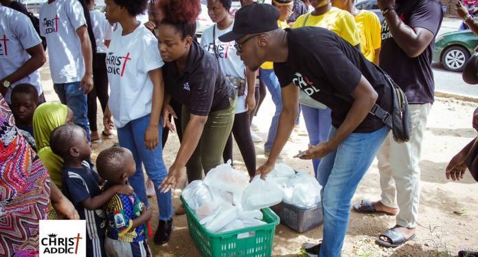 celebration easter christ addict ghana feeds over 200 homeless and street children