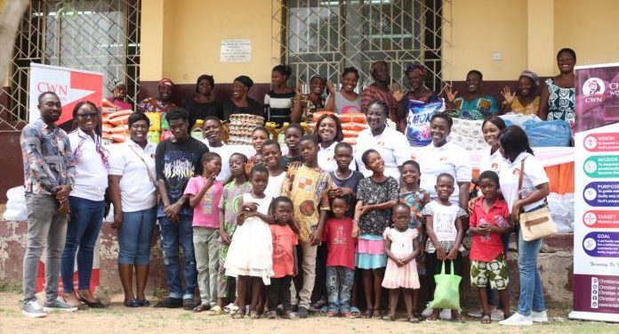 christian women network donates to orphans widows in tema manhean