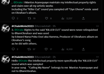 Collaborator Mantse claims ownership of phrase cited in Obrafour’s $10m lawsuit against Drake