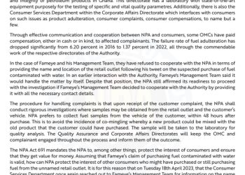 Fameye and management’s refusal to disclose fuel station is concerning – NPA