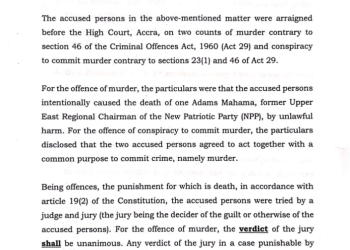 Family of late Adams Mahama disappointed by Gregory Afoko verdict