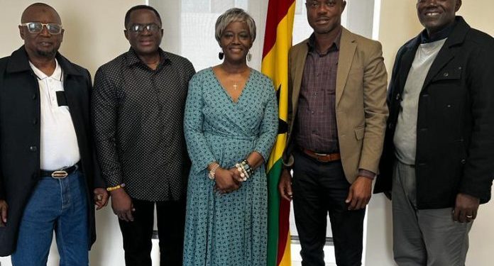 ghana noc pays working visit to paris