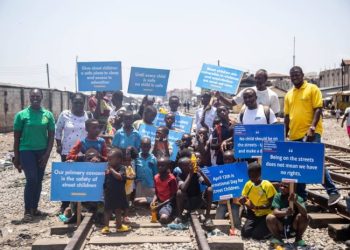 Kantamanto street-connected children demand for their rights