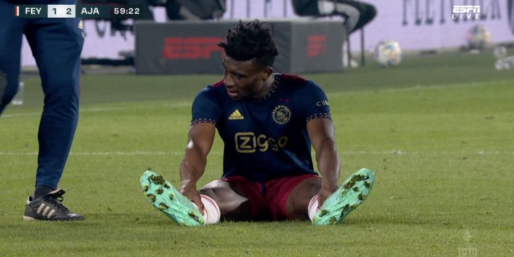 knvb beker kudus mohammed suffers injury in ajax win