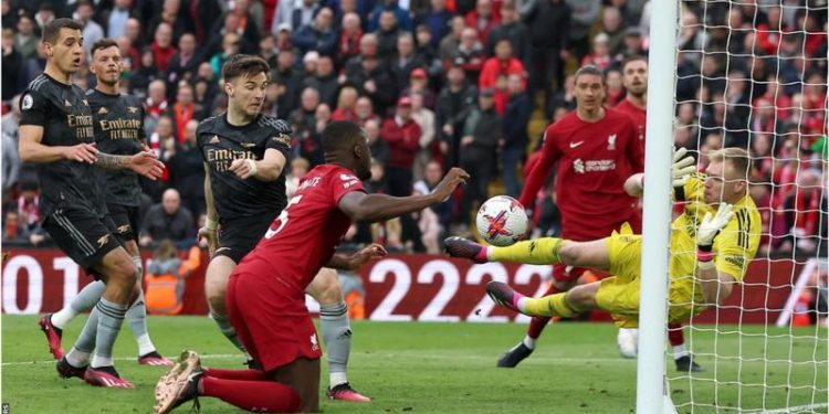 liverpool grab late draw to hurt arsenals title bid