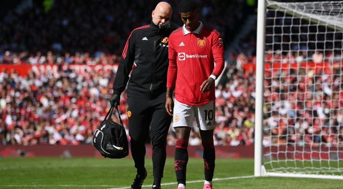 marcus rashford out for a few games with muscle injury