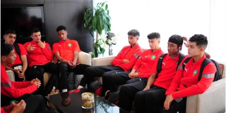 moroccos u 17 football team departs for constantine to participate in afcon