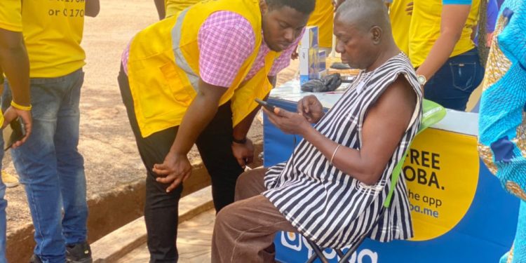 mtn takes its services closer to customers in kwahu