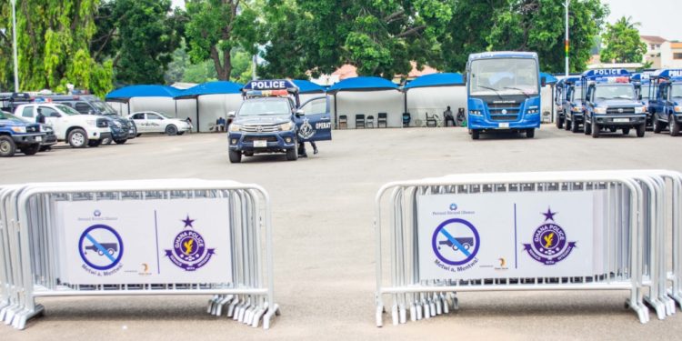 pernod ricard ghana donates barricades to police