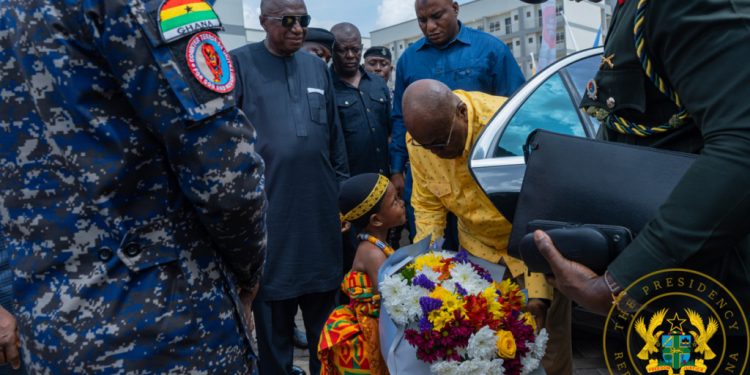 president akufo addo commissions newly constructed police barracks at kwabenya