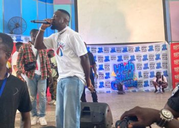 Sarkodie thrills students at Yaa Asantewaa Girls Senior High School