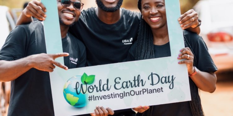 uba commemorates earth day with tree planting