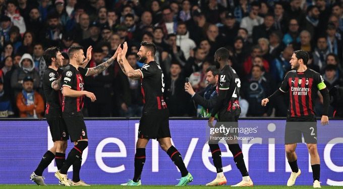 ucl osimhen late goal not enough as napoli crash out against milan