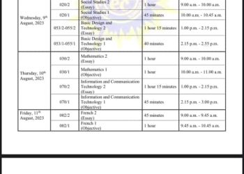 WAEC releases 2023 BECE timetable; exams to start on August 7