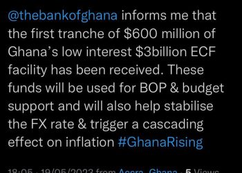 $600m IMF cash credited to BoG account